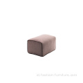 Tutup Kain Footrest Mia Ottoman Stool Di Kayu